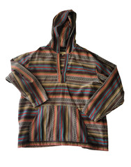 The Territory Ahead Men’s XXL Cotton Striped Pullover Hoodie Aztec Multicolor