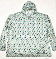 Burlebo AOP Fly Fishing Lures Performance Stretch Golf Hoodie UPF50 Mens 2XL