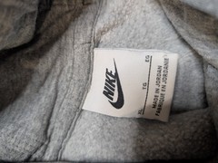 Nike Gray Solid Fleece Pullover Hoodie Youth XL Logo Swoosh Hooded Pockets