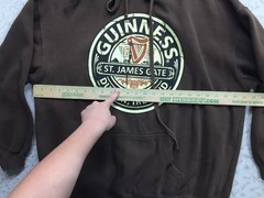 Guinness Hoodie Mens XL Dark Brown Graphic Print Hooded Pocket