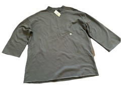 PacSun Mens Gray Dark 3/4 Sleeve Boxy Fit 100% Cotton SweatShirt Medium