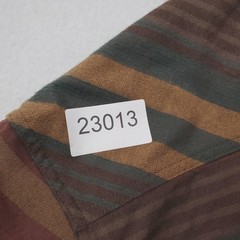 Vintage LL Bean Hoodie Mens Small Multicolor Striped Flannel Wool Blend Pullover