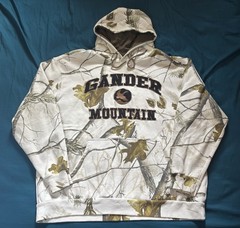 Gander Mountain Camo Hoodie Mens XL White Realtree Camouflage Guide Series