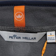 Peter Millar NWT 1/4 Zip Pullover Sweatshirt Size S Iron Gray 100% Polyester