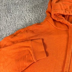 Municipal Sport Utility Gear Orange Hoodie Mens Large Cotton Rayon Sweatshirt