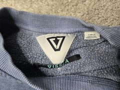 VISSLA Crewneck Sweatshirt Size Large Tie Dye Color Blue Pullover Pre-owned