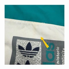 Vintage Adidas Size Large Sweatshirt Color Block Blue Teal White Striped 80s 90s