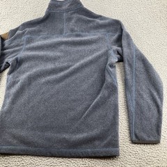 Eddie Bauer Sweatshirt Mens Medium Blue Fleece Hiking Camping Outdoors Logo