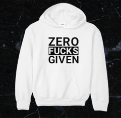 Zero F*cks Given unisex 100% Cotton Custom Hoodie Sweater S,M,L,XL,XXL