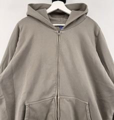 Yeezy x Gap x Balenciaga H14 Double Face Full Zip Hoodie YZY Taupe Beige XL