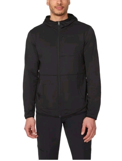 Merrell Men’s Full Zip Hoodie L, Grid Fleece Jacket Moisture Wicking Stretch NEW