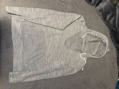 Departmentwest Mens Gray Heathered Long Sleeve Pullover Hoodie