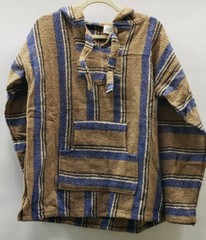El Paso Mens Shirt with Hood Front Pouch Pocket Tan, Blue, White, Black size S