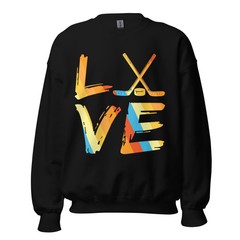 Hockey Love Unisex Sweatshirt Men Women S,M,L,XL,2X,3X
