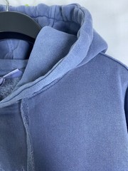 Goat USA Hoodie Mens Medium Blue Heavyweight Pocket Logo Pullover Skater Sweater