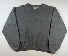 Mens M Gold Tag Russell Sweatshirt Crewneck Cotton Rayon Boxy Vintage Blank Gray
