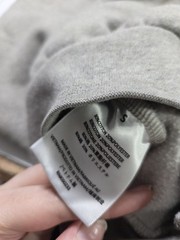 EUC Fear Of God Essentials Dark Heather Grey Oatmeal Hoodie Boxy Sz S Oversized