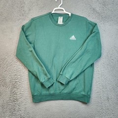 Adidas Sweatshirt Mens Large Green Crewneck Fleece Pullover Small Logo IU8893