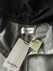 Men’s New Black Gray Hoodie Sz. Medium Goodfellow Fleece.