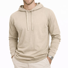 100% Combed Cotton Lightweight Hoodie Garment Dyed Pullover For All Seasons