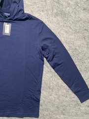 NWT Peter Millar Crown Crafted Excursionist Flex Hoodie Blue Merino Wool NEW