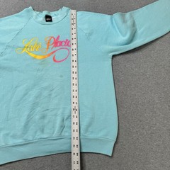Vintage Screen Stars Best Sweatshirt Mens Large Large Blue Fleece Lake Placid