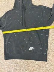 Mens Nike All Over Print Multicolor Swoosh Sweatshirt • Size Small S Black Y2K