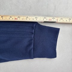 Adidas Crewneck Sweatshirt Men M Navy Blue Mesh Pullover Zipper Pockets 3 Stripe