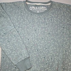 Alife & Kickin Green Sweatshirt All Over Print Sustainable Gorpcore Crewneck XXL