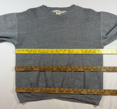 Mens M Gold Tag Russell Sweatshirt Crewneck Cotton Rayon Boxy Vintage Blank Gray