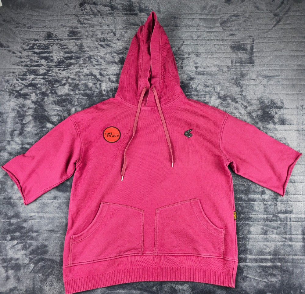 Vivienne Westwood Hoodie Small Pink Rugged Chaos Cutlass Patch Hooded Pullover