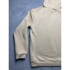 Vogue Sport Fashion Hoodie Size XL Beige Quilted Very Soft 100% Polyester