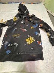 Brooklyn Cloth Hoodie Men Size M Black Sweatshirt Hip Hop Back To School Doodle
