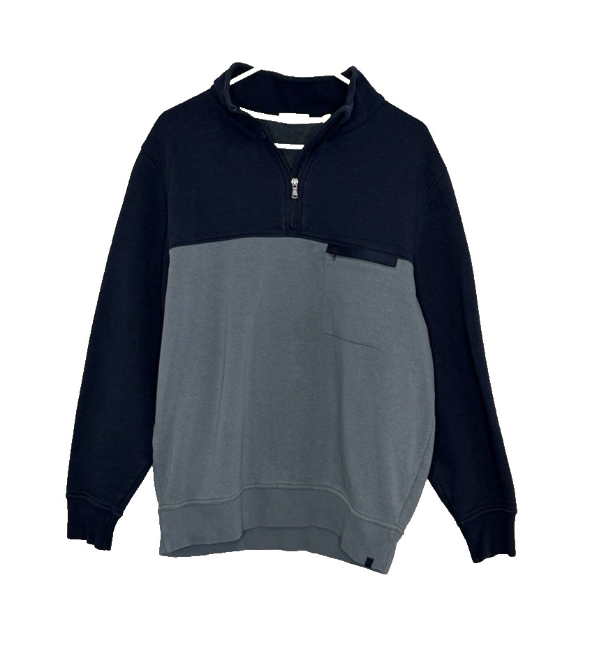 Tasc Men’s Blue Colorblock Legendary Fleece 1/4 Zip Sweatshirt XL Soft Spring