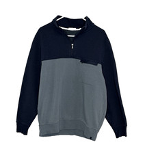 Tasc Men’s Blue Colorblock Legendary Fleece 1/4 Zip Sweatshirt XL Soft Spring