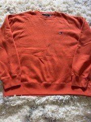 Tommy Hilfiger Men’s Classic Crewneck Sweatshirt Size M Burnt Orange Coral