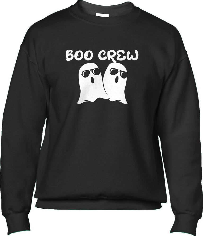 Boo Crew Halloween Trick Treat Costume Party Fall Season Ghosts Mens Sweatshirt