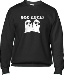 Boo Crew Halloween Trick Treat Costume Party Fall Season Ghosts Mens Sweatshirt