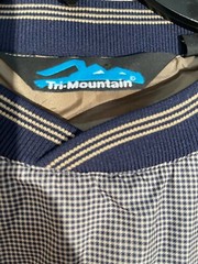 NEW Size M Tri-Mountain 2600 Zephyr Blue Grid Microfiber Pullover Outerwear