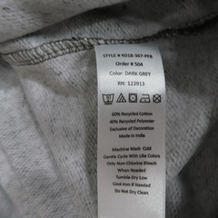 Jach’s New York Charcoal Striped Sustainable Fleece Hooded Henley Men’s Medium