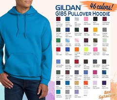Gildan Adult Heavy Blend 50/50 Blank Pullover Hoodie Hooded Sweatshirt G185
