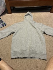 Men’s ADIDAS ALL SEASON PULLOVER HOODIE Sz S Gray IX3958 Center Logo