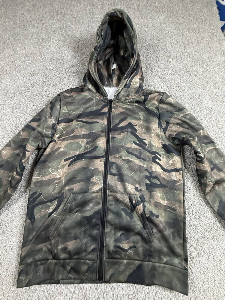NWOT Men’s Full Zip Camo Hoodie Size XL Slim