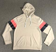 Onia Hoodie Men’s Medium Beige Long Sleeves Cotton Polyester Blend Pockets