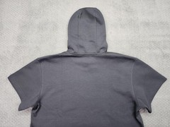 Adidas Hoodie Mens Medium Gray Short Sleeve Pullover Baseball Sample KB2095