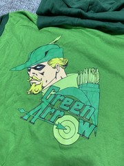 DC Comics Green Arrow Mens Size XL Green Full Zip Logo Hoodie NWT