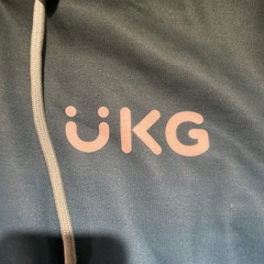 UKG Unbound Men’s Large Pullover 100% Polyester Teal Long Sleeve HOODIE