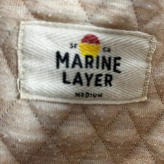 Marine Layer Men’s Corbet Quilted Crewneck Size Medium Oatmeal