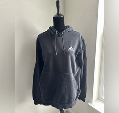 Men’s Adidas Black Feel Cozy Essentials Fleece Pullover Hoodie Size L