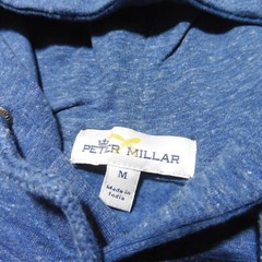 PETER MILLAR Mens M MEDIUM HOODIE LAVA WASH RAVINE BLUE PULLOVER SWEATSHIRT